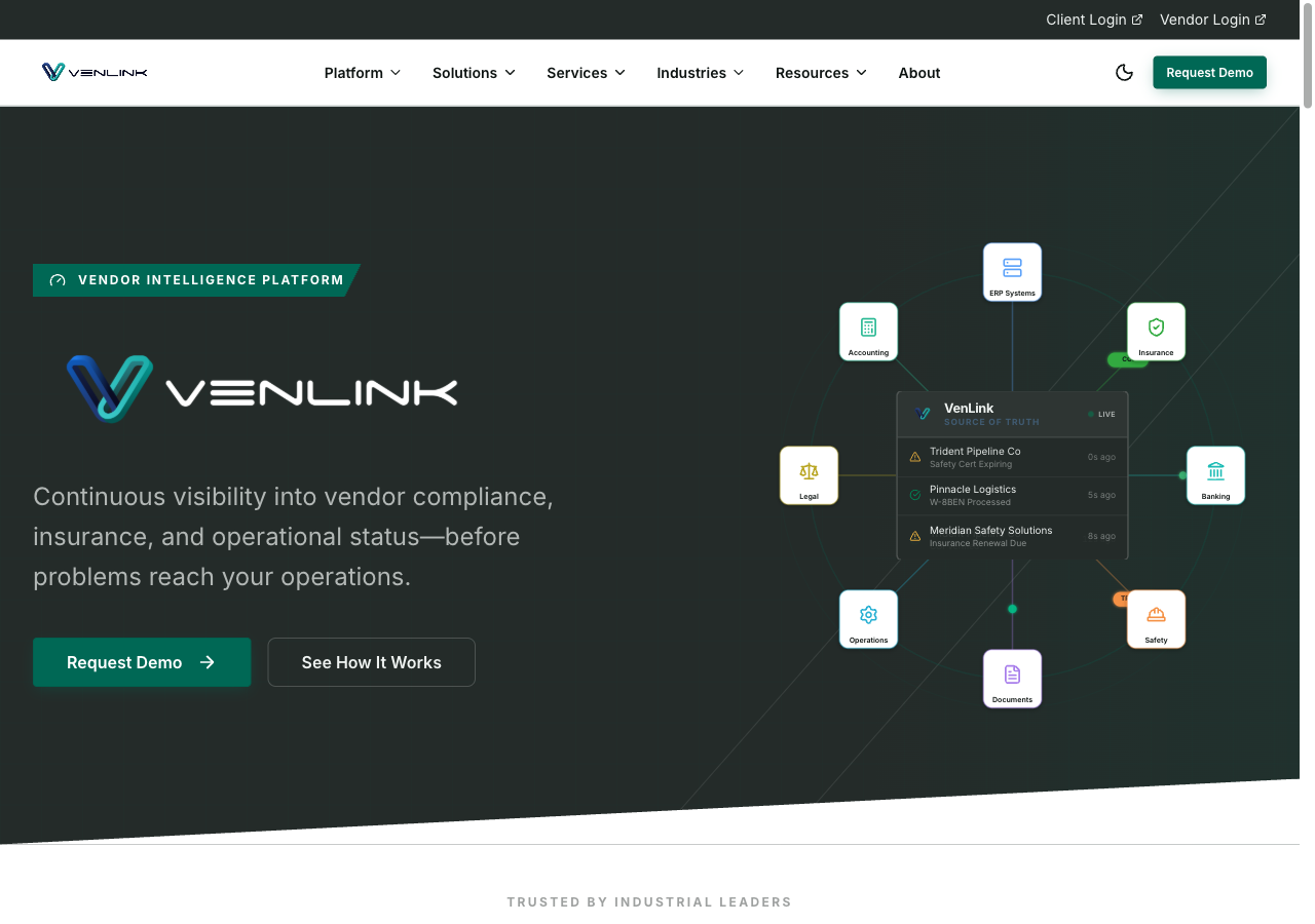 VenLink — Vendor intelligence platform